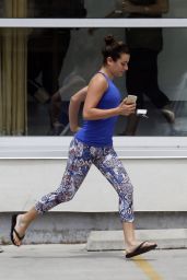 Lea Michele in tights - Heading to a Workout Session in New Orleans - July 2015