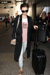 Lily Collins at LAX Airport, July 2015
