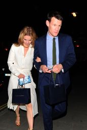 Lily James Night Out Style - Arrives at the Firehouse in London, June 2015