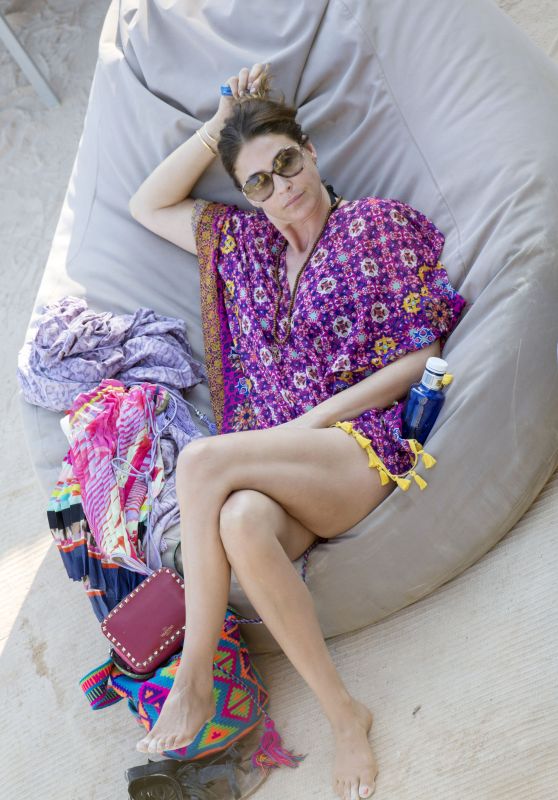Lisa Snowdon - Beach in Ibiza, July 2015