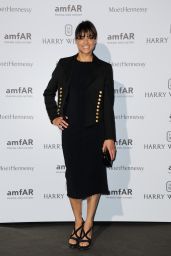 Michelle Rodriguez on Red Carpet – amfAR Dinner in Paris, July 2015