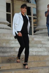 Michelle Rodriguez - Versace Fashion Show in Paris, July 2015
