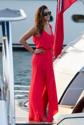 Nina Dobrev Hot in Bikini - on a Boat in St Tropez, July 2015