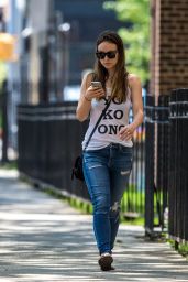 Olivia Wilde in RIpped Jeans - Out in NYC, June 2015