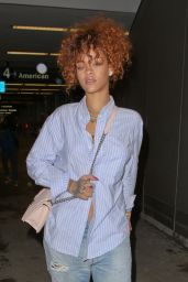 Rihanna Airport Style - at LAX in Los Angeles, July 2015