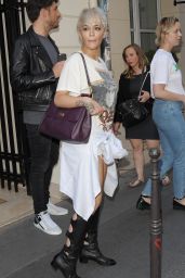 Rita Ora Street Fashion - Out in Paris, July 2015