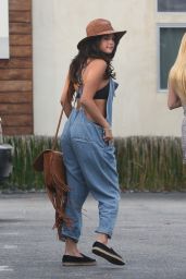 Selena Gomez in Bikini Top and Overalls - Venice, June 2015