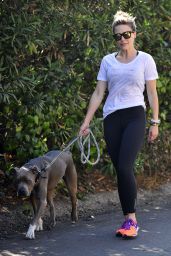Sophia Bush Walking her Dog in Los Angeles, July 2015