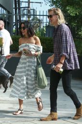 Vanessa Hudgens Having Lunch in West Hollywood, Street Style, July 2015