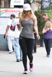 Alice Eve Booty in Tights - at Her Hotel in New York City, August 2015