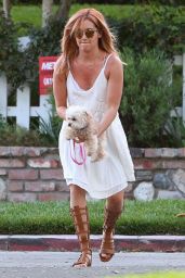 Ashley Tisdale - Walking her Dog in Beverly Hills, August 2015
