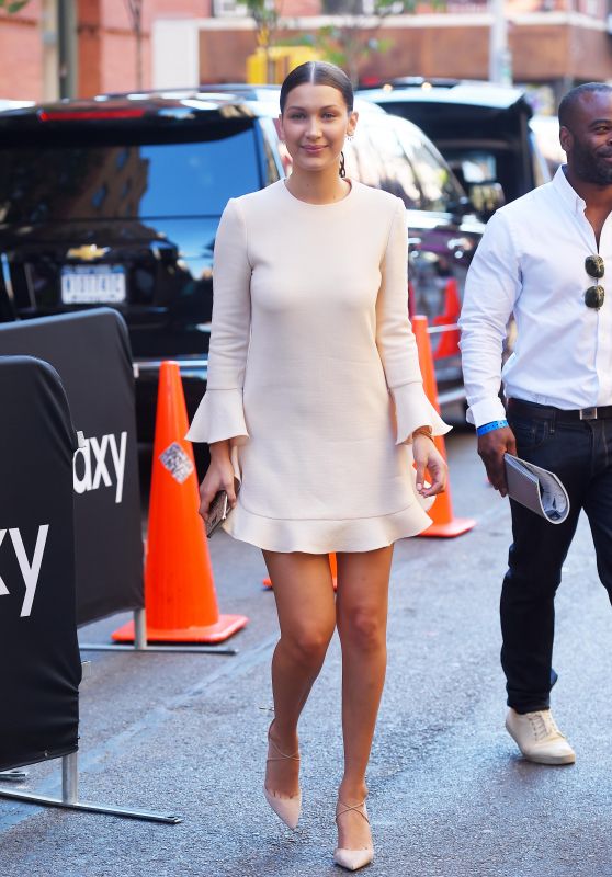 Bella Hadid - Leggy and Breezy in a Minidress in NYC, August 2015