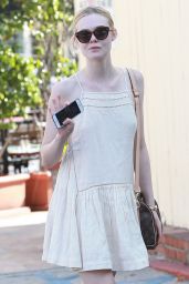 Elle Fanning Having a Lunch at Cafe Med in Beverly Hills, August 2015