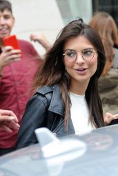 Emily Ratajkowski in glasses - Leaving Her Hotel in London, August 2015