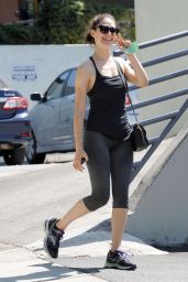 Emmy Rossum in Leggings – Out in Beverly Hills, August 2015