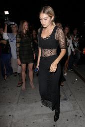 Gigi Hadid Night Out Style - Leaving Toca Madera Restaurant in West Hollywood, July 2015