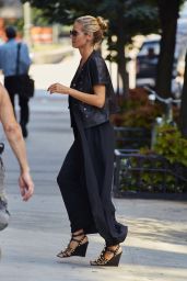 Heidi Klum Departing Her Residence in the West Village Neightborhood of New York, August 2015