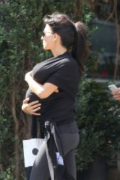 Hilaria Baldwin - wwalks back Home With New Born Baby in New York City, July 2015