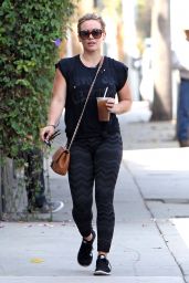 Hilary Duff in Tights - Out in West Hollywood, August 2015