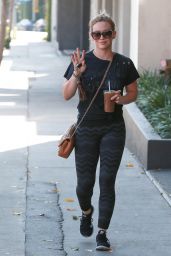 Hilary Duff in Tights - Out in West Hollywood, August 2015