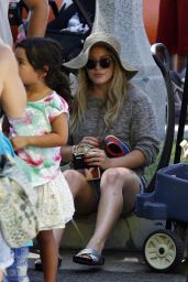 Hilary Duff - Shopping at the Farmers Market in Studio City, August 2015