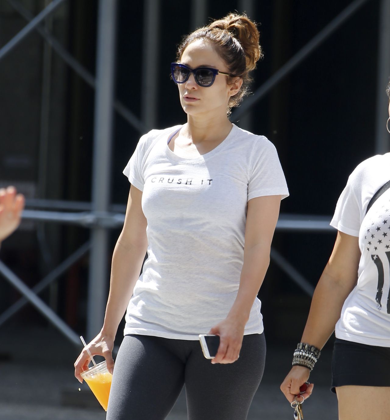 Jennifer Lopez Booty in Leggings - Leaving a Gym in NYC, August 2015 ...