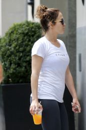 Jennifer Lopez Booty in Leggings - Leaving a Gym in NYC, August 2015