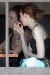 Karen Gillan in Tights at the Gym in West Hollywood, August 2015
