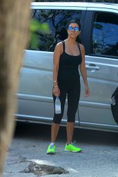 Khloe, Kourtney & Kim Kardashian - Workout in St. Barts, August 2015