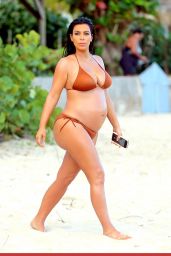 Kim Kardashian – Bikini Candids in St. Barts, August 2015