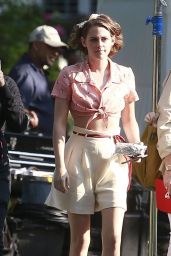 Kristen Stewart on the Set of a New Woody Allen Movie in Los Angeles, August 2015