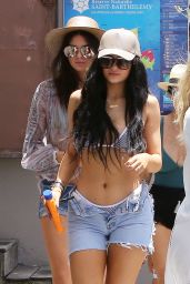 Kylie Jenner in Bikini Top – Going on a boat in St. Barts, August 2015