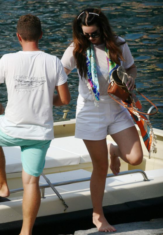 Lana Del Rey On Holiday With Boyfriend Francesco Carrozzini in Portofino, August 2015