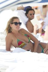 Lauren Stoner in a Bikini at a Beach in Miami, August 2015
