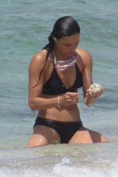 Michelle Rodriguez in a Bikini on a Beach in Formentera, August 2015