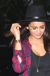 Nina Dobrev at the Taylor Swift concert in Los Angeles, August 2015