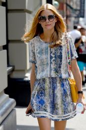 Olivia Palermo Summer Style - Walking Her Dog Then Getting in a Cab in Brooklyn