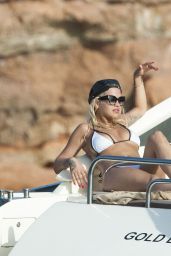 Rita Ora in Bikini - On a Yacht in Ibiza, August 2015