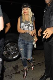 Rita Ora Night Out Style - Out in West Hollywood, August 2015