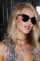 Rosie Huntington-Whiteley Casual Style - at LAX, August 2015