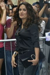 Salma Hayek Booty in Jeans - at the Apple Store in NY, August 2015