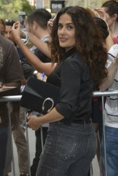 Salma Hayek Booty in Jeans - at the Apple Store in NY, August 2015