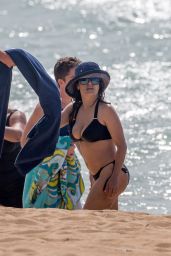 Salma Hayek in a Bikini at a Beach in Hawaii, August 2015