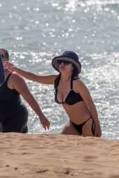 Salma Hayek in a Bikini at a Beach in Hawaii, August 2015