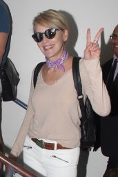 Sharon Stone Airport Style - at LAX, August 2015