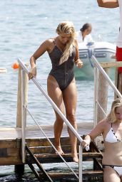 Sylvie Meis Hot in Swimsuit - On the Beach of Ibiza, August 2015