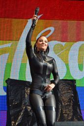 Tulisa Contostavlos in Rubber Catsuit -  Live Brighton Gay Pride