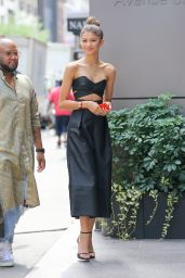 Zendaya Style - Arriving at an Office Building in NYC, August 2015