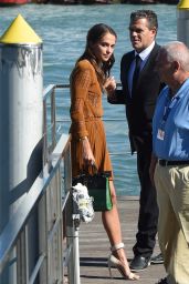 Alicia Vikander Deboarding the Yacht in Venice, Italy, September 2015