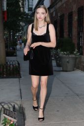 Amanda Seyfried in Mini Dress - New York City, September 2015